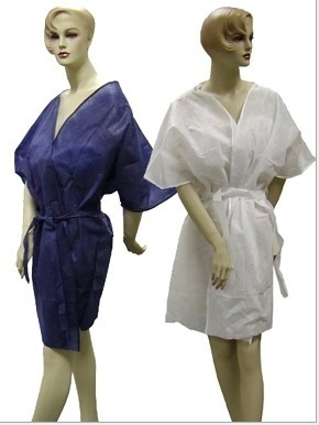 PP Disposable Non-Woven Kimono Robe for Beauty Salon and SPA