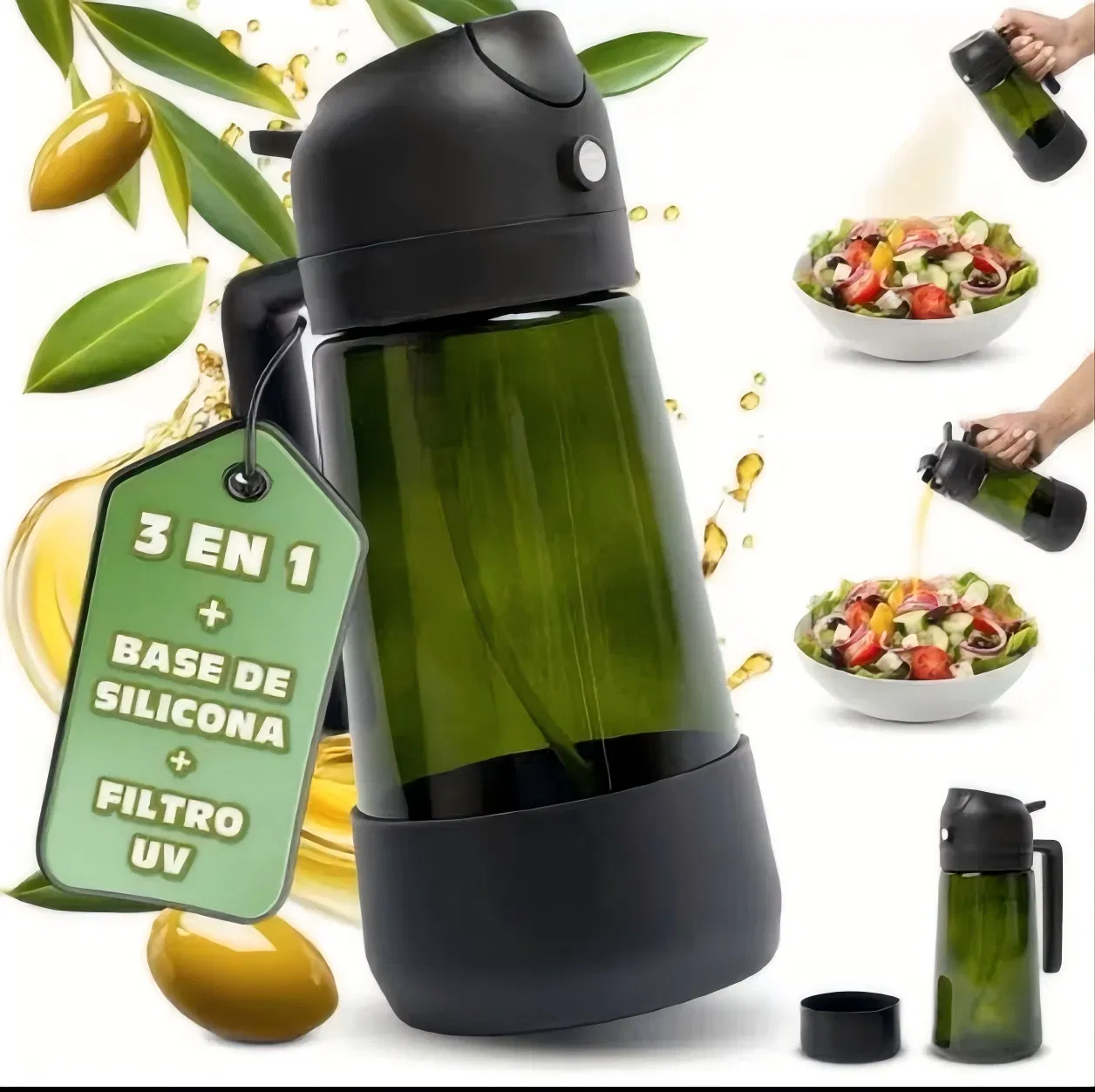 China Supplier One-Key Switch Glass Oil Kettle for Kitchen