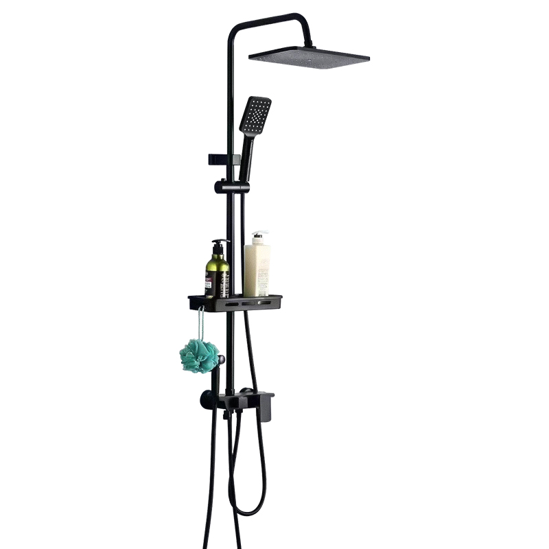 a Complete Set of All Copper Black Shower Heads Pressurized