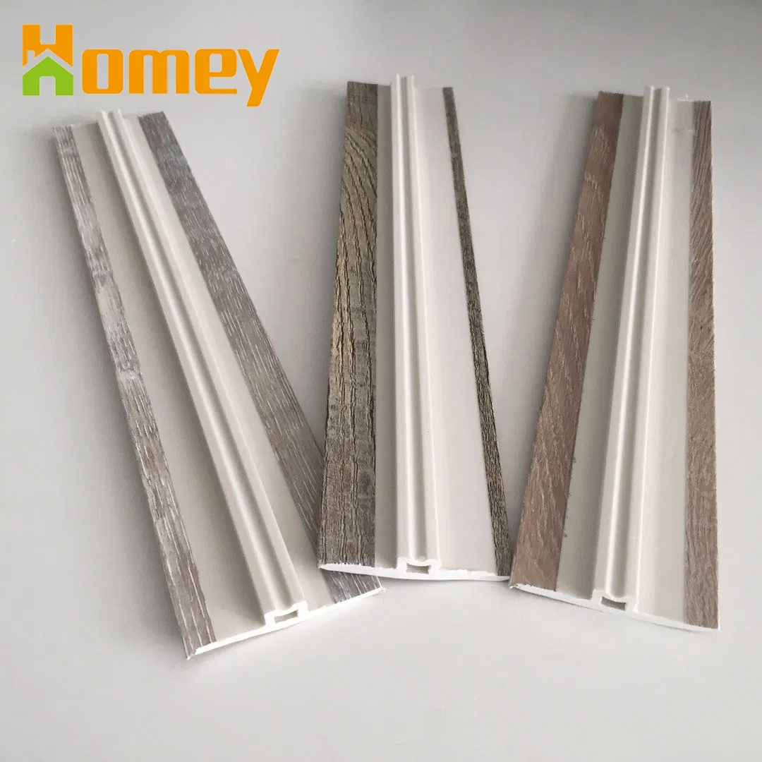 Polystyrene PVC Vinyl Floor Waterproof Skirting Board Accessories T-Moulding
