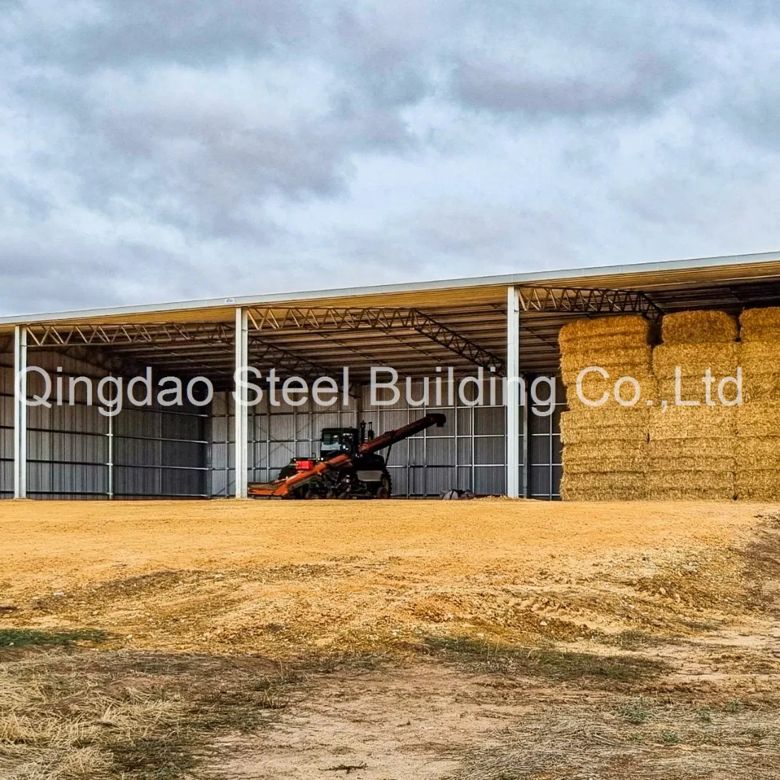 Prefab Construction Building Galvanized Steel Structure Frame Farm Storage Shed Building