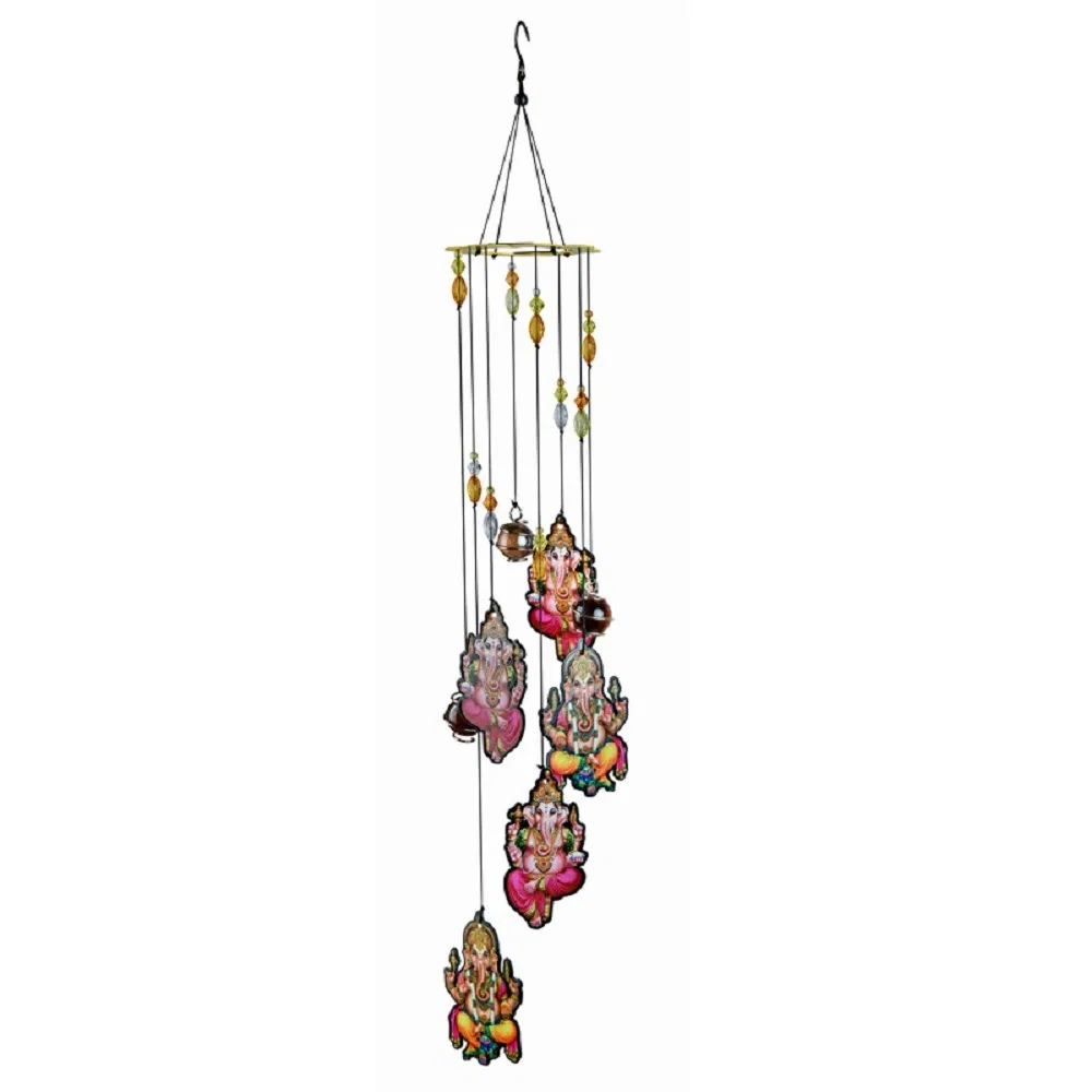 Outdoor Ornament Alloy Indian Pattern Hanging Wind Chime Decoration Ci18088