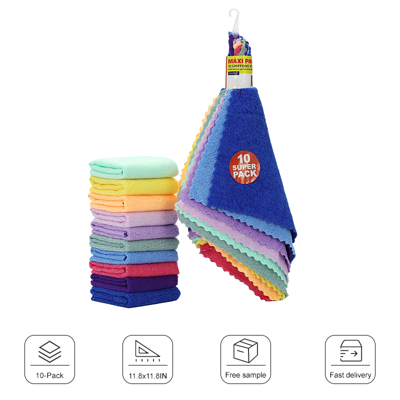 Microfiber Cleaning Cloths Polishingcloth Car Kitchen Towel Microfiber Towel