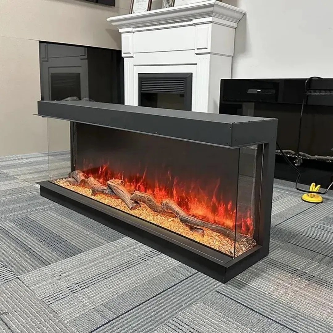 Europe 42" 50" 60" 72" Wall Mounted Recessed Electric Fireplace with APP