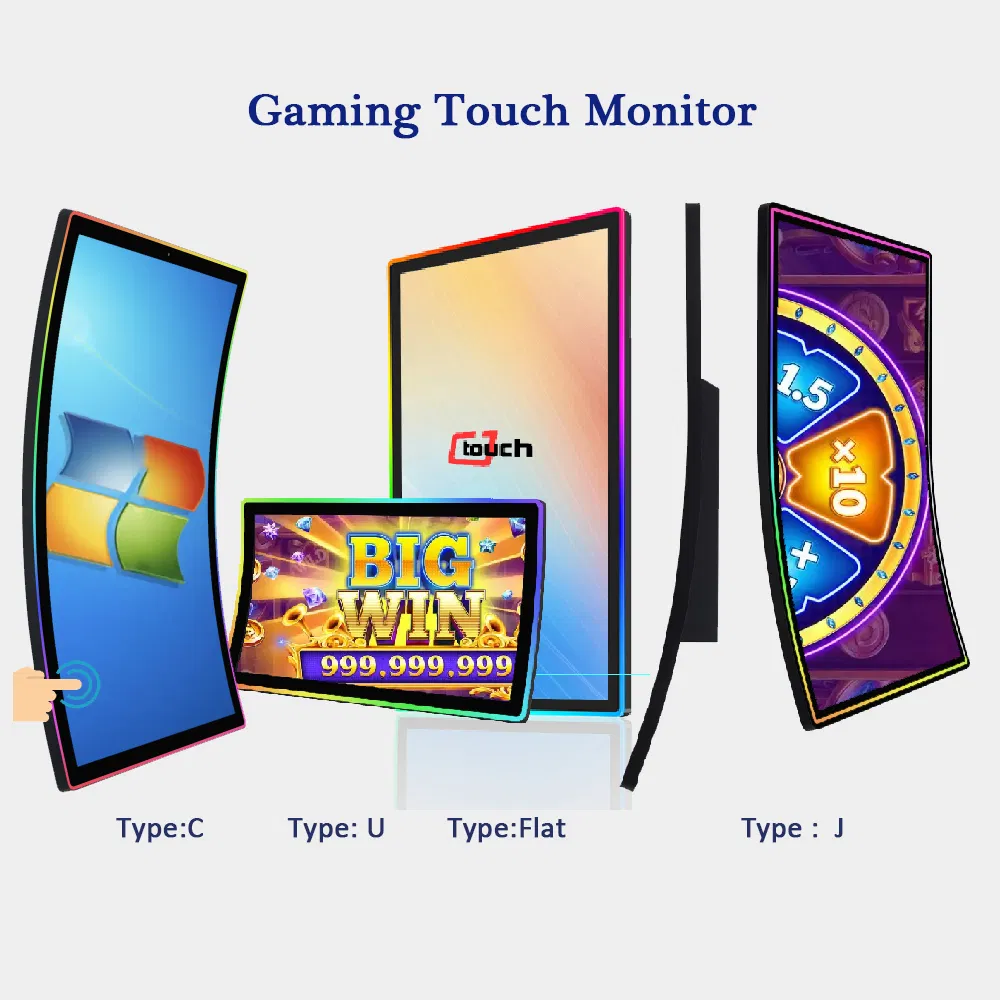 43 Inch Curved Touch Screen TFT LCD Monitor Games Cansole