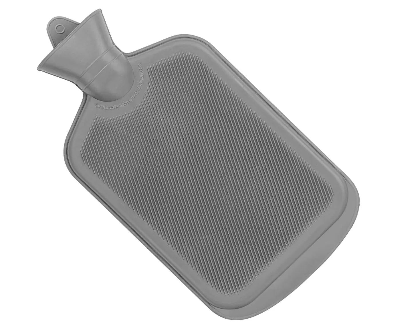 Eco-Friendly Natural Rubber Ribbed 2000ml Hot Water Bag