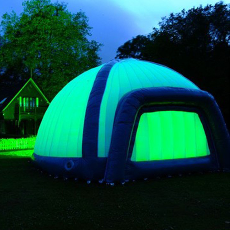 Portable LED Lighted Inflatable Event Tent Dome White Inflatable Igloo Dome Tent /Inflatable Exhibition Tent for Rental