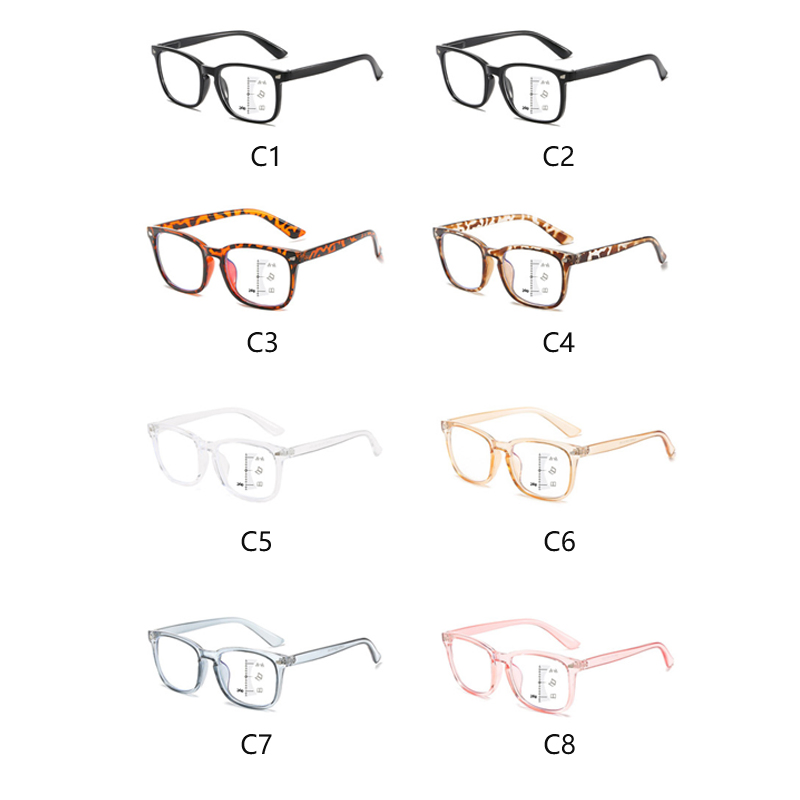 New Eyeglasses PC Multi-Focal Work Both Near and Far Automatic Zoom Photochromism Men Women Anti Blue Light Reading Glasses