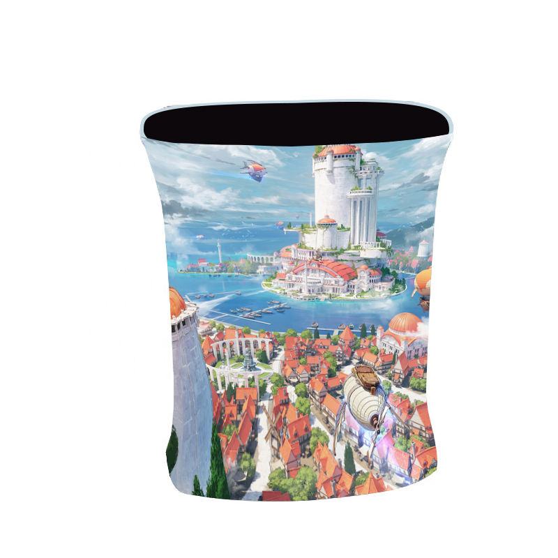 Trade Show Exhibition Tension Fabric Podium Display Logo Brand Counters