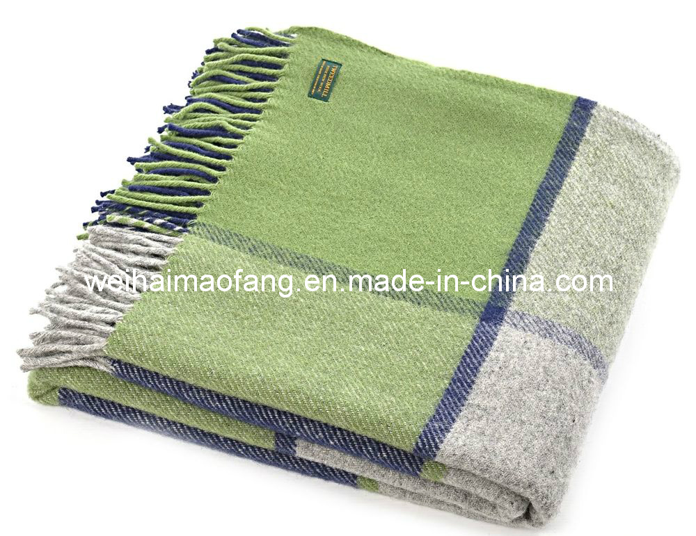 Washable Pure Virgin New Wool Throw Blanket