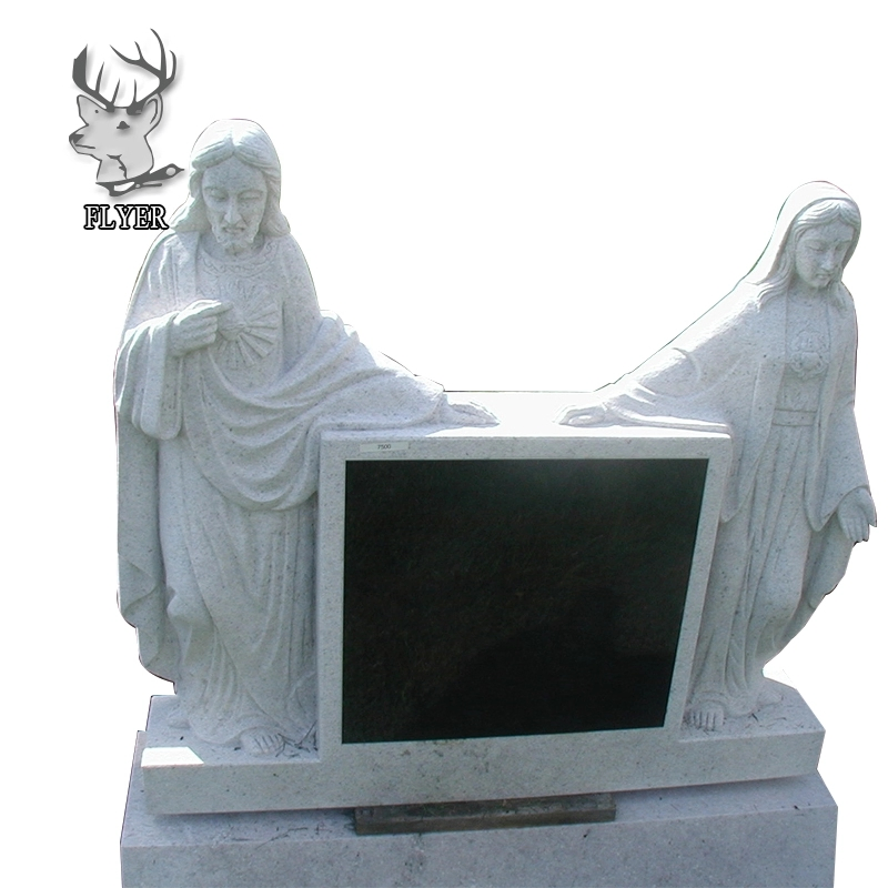 Chinese Black Granite Heart Gravestone Stone Carving Cemetery Memorial Monument