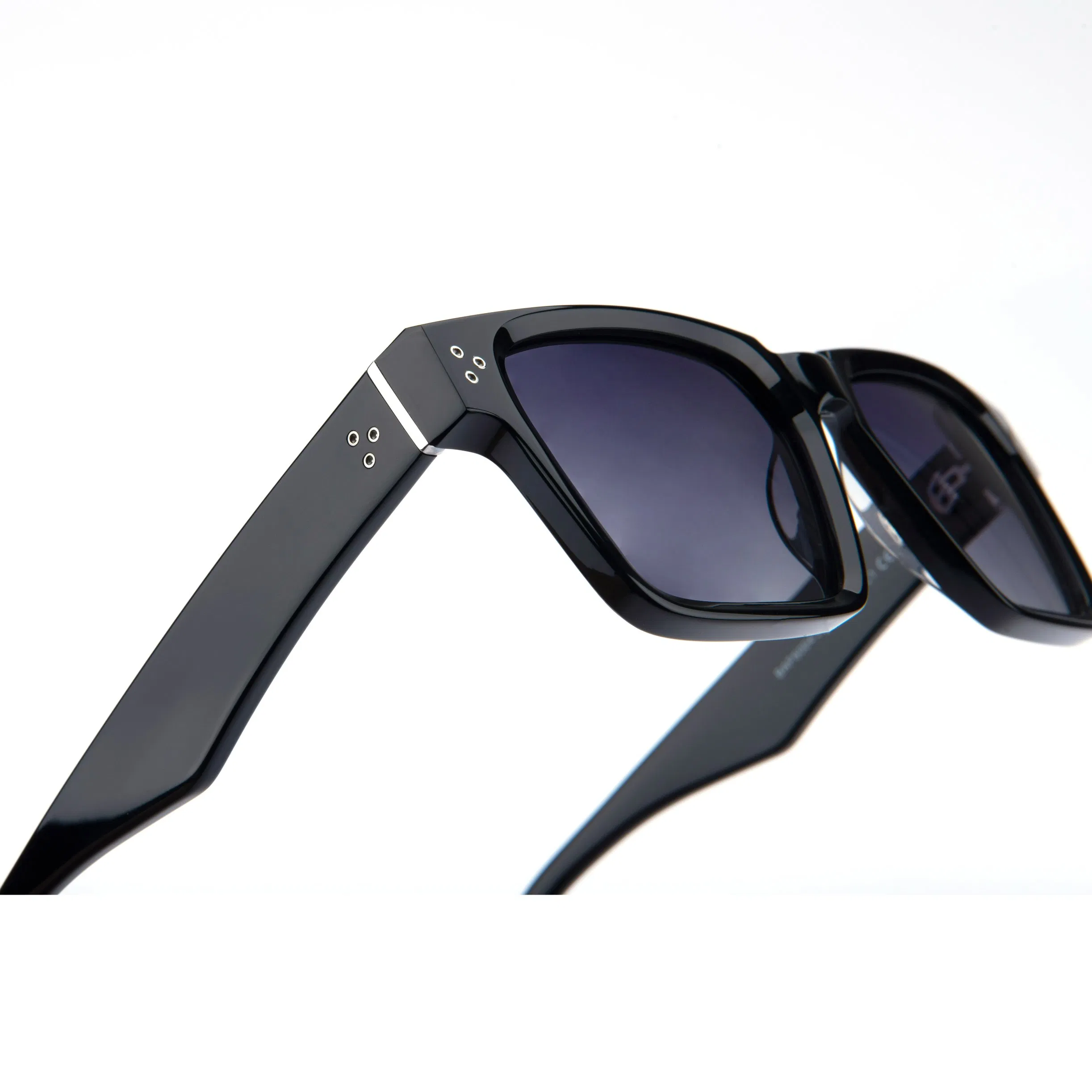 Trendy Custom Logo Wholesale Rectangle Acetate Unisex Sunglasses