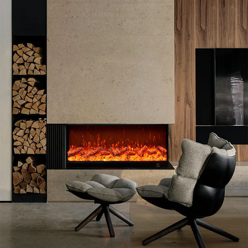 English Built-in Household Hotel Adjustable 30-Inch LED Flame Electric Fireplace