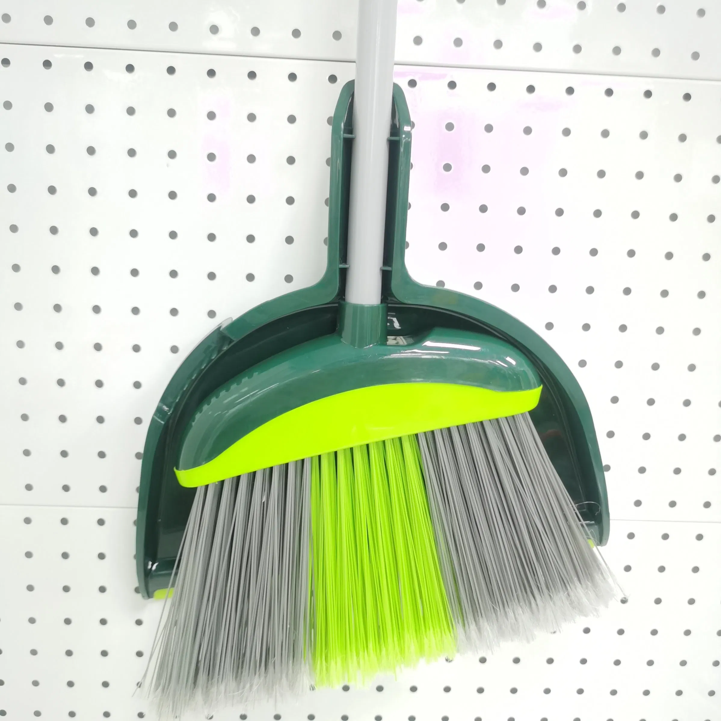 Angle Plastic Broom with Long Handle Cleaning Sweeping Brush Indoor and Outdoor Broom Dustpan
