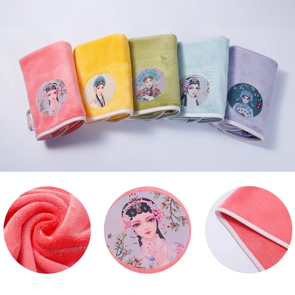 35X75cm 300GSM Cationic Microfiber Stripe Hotel Eco-Friendly Soft Bath Towel