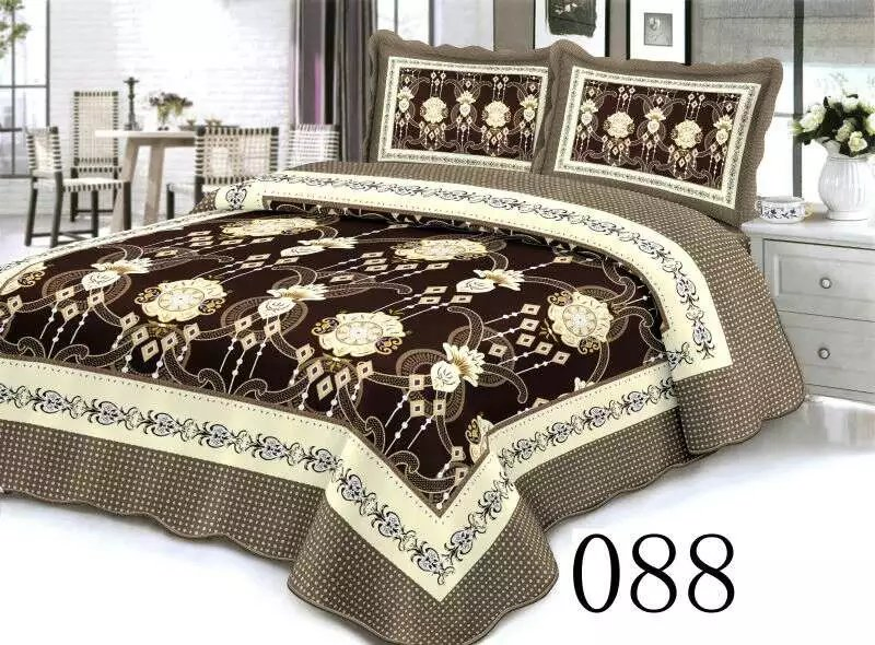 European Patchwork Microfiber Polyester Bedspread Coverlets Bedding Set