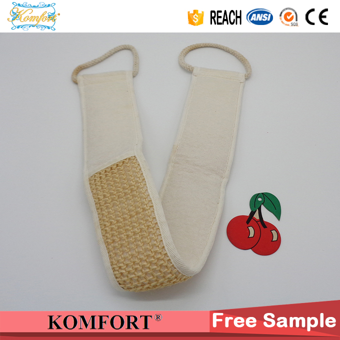 Natural Sisal Exfoliating Scrub SPA Softtextile Glove Back Scrubber Bath Belt Strap Klb-107