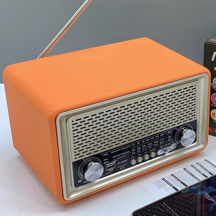 Радио-колонка NS-6689BT в деревянном корпусе с Bluetooth