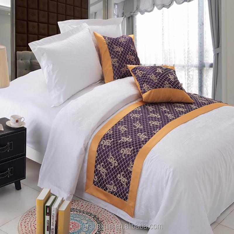Luxury Jacquard Size of Queen Hotel Decorative Bed Runner
