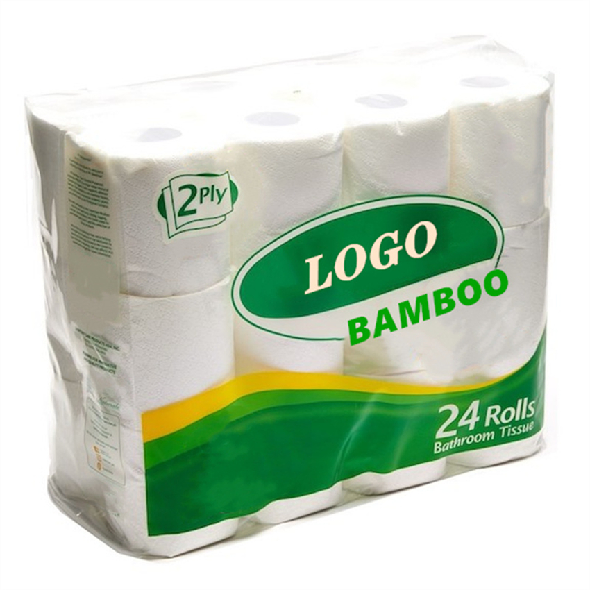 Coreless Bamboo Toilet Paper Tissue Rolls for Dispenser Use with Eco-Friendly Packaging for Bulk Buyers