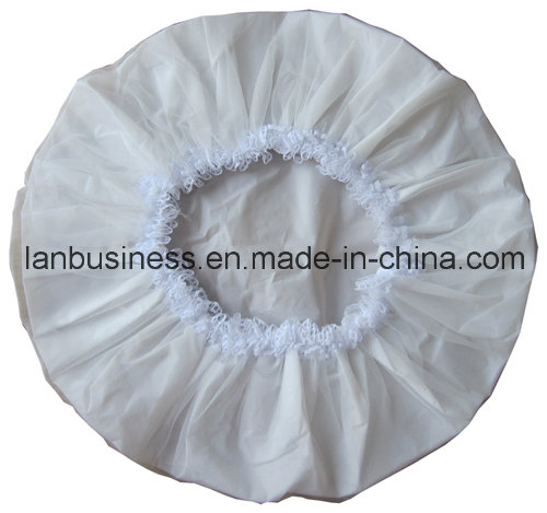 Beautiful White Shower Cap with Lace
