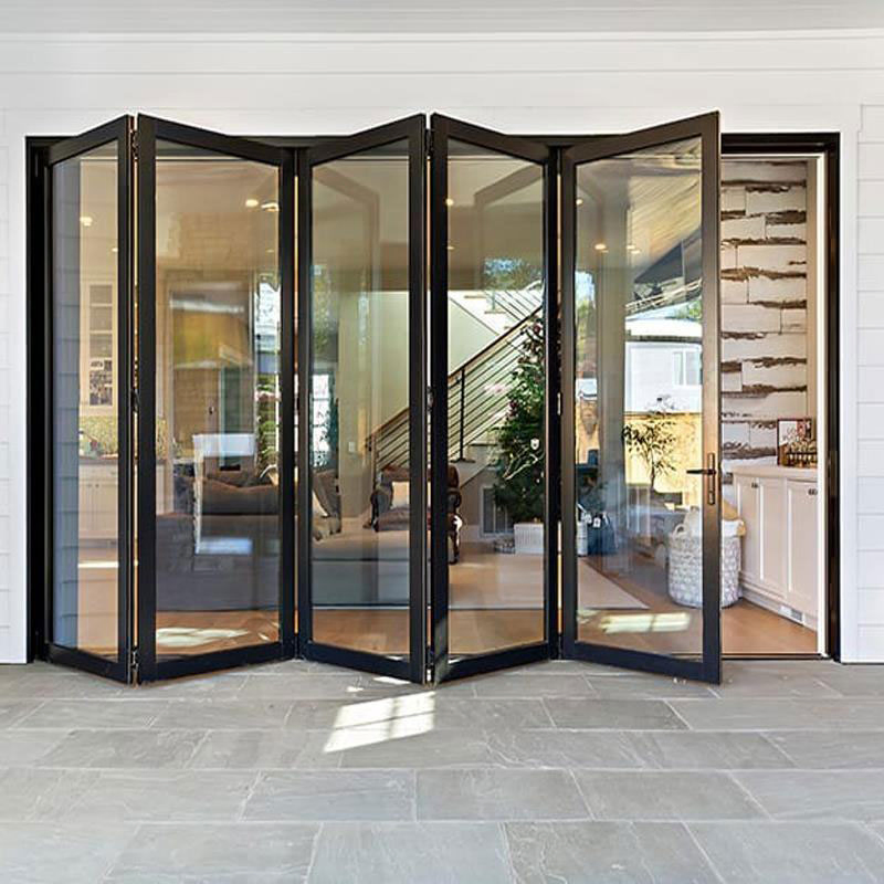 Aluminum Folding Door with Slim Sightlines for Coastal Homes Resistant to Salt Spray
