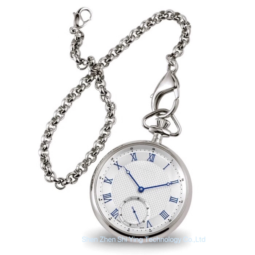 Custom High Quality 47mm Stainless Steel Pocket Watch with Automatic Movement