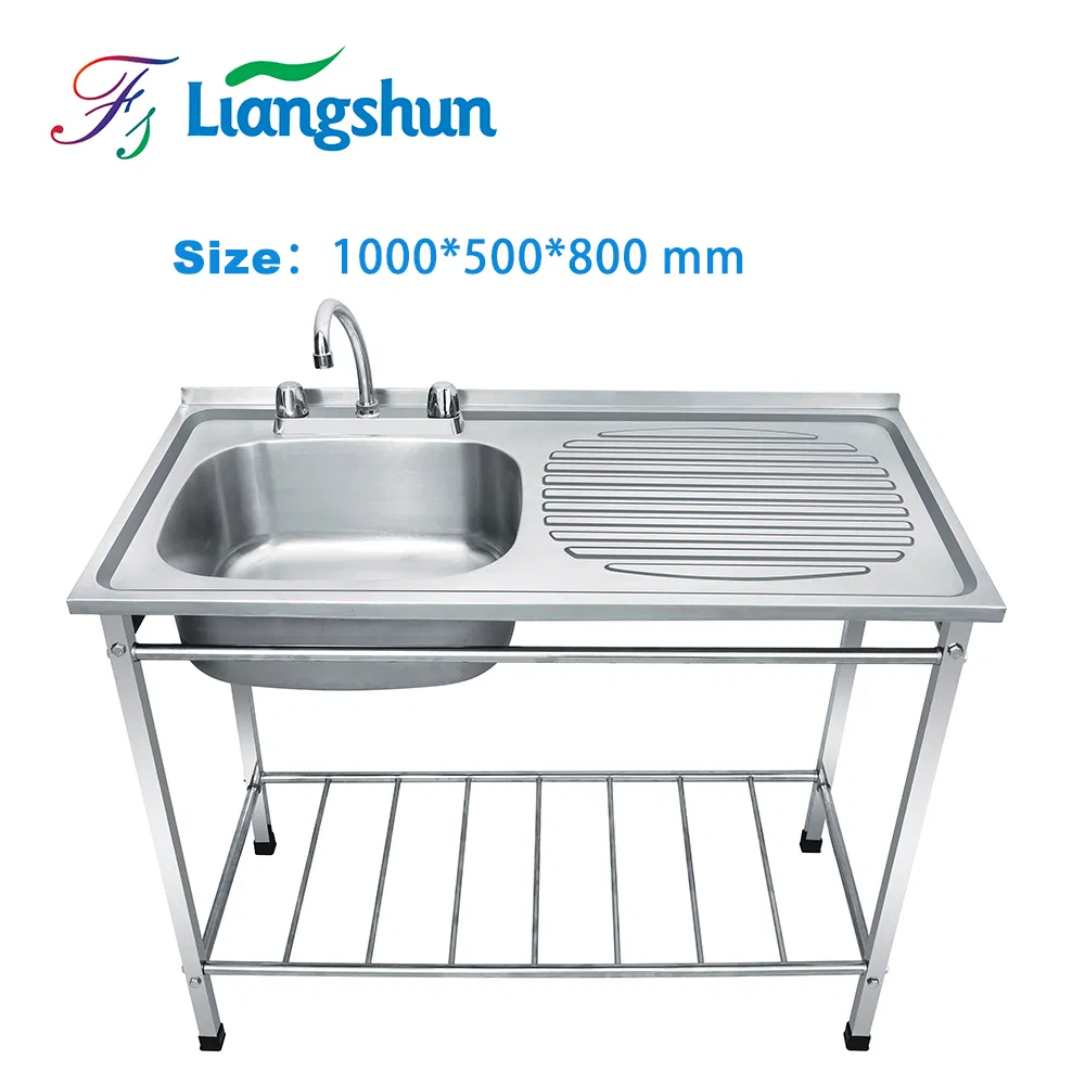 K-10050f Lavabo Unique Drainboard Stainless Steel Sink 304 Basin Deep Laundry for Cabinet Kitchen Sink RV Motor Sink