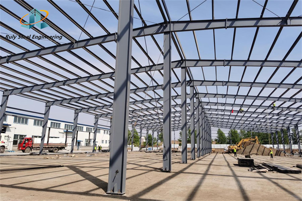 Large Span Easy Install High Strength Wind/Seismic-Resist Anti-Corrosive Sandwich Panel Prefabricted Steel Structure Warehouse