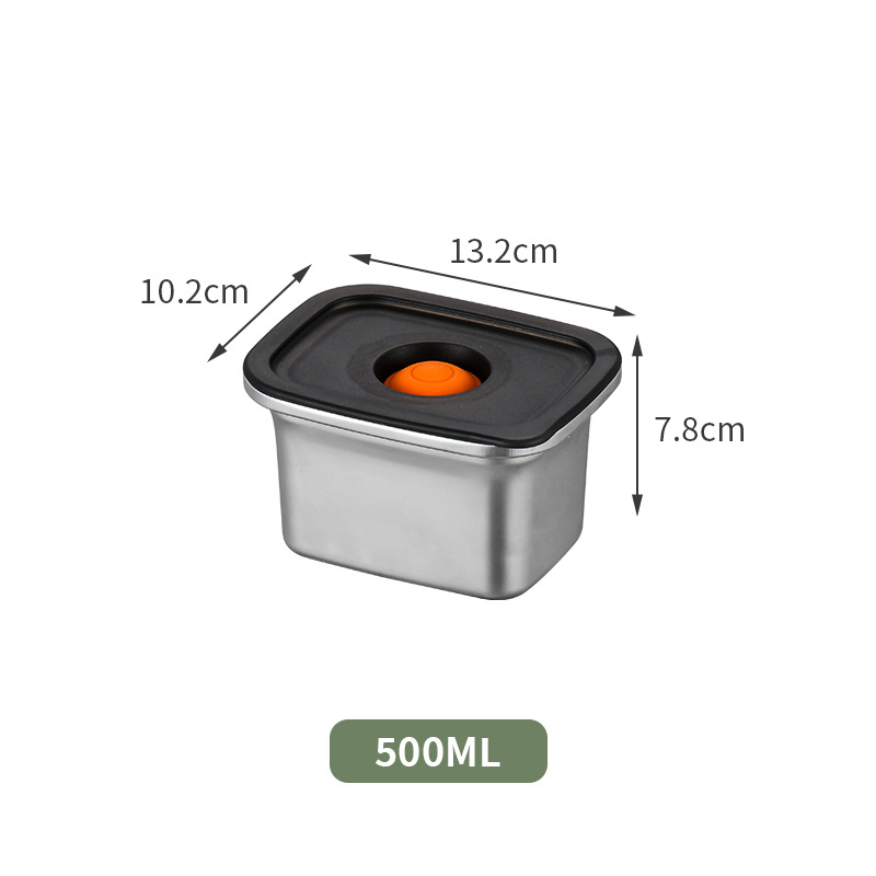 Stainless Steel Fresh-Keeping Sealed Food Storage Box with a Lid