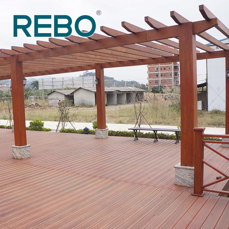 Eco Forest Carbonized Engineering Bamboo Garden Patio Flooring Decking Board