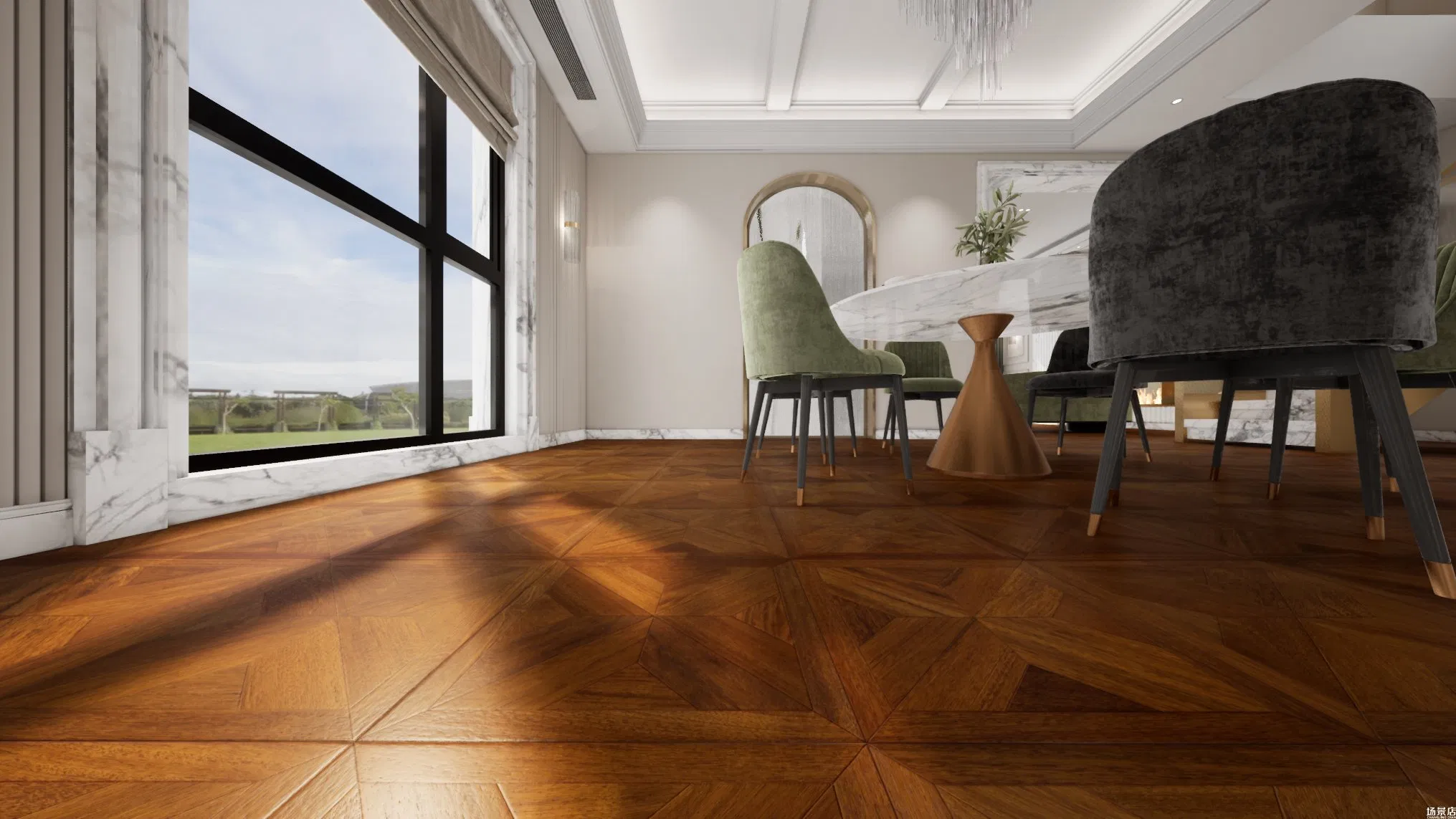Contemporary Parquet Flooring - Engineered Wood Floor with Solid Wood Layers