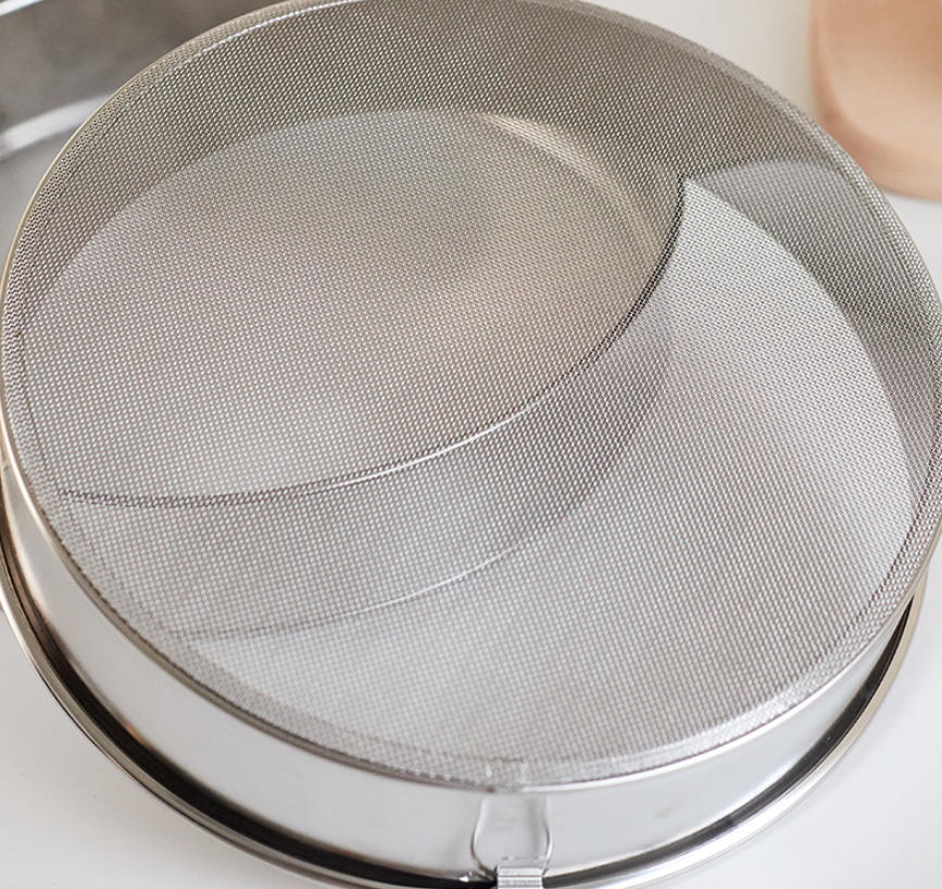 Stainless Steel Strainer Powder Sifter Handled Round Mesh Sieve Cake Baking Strainer