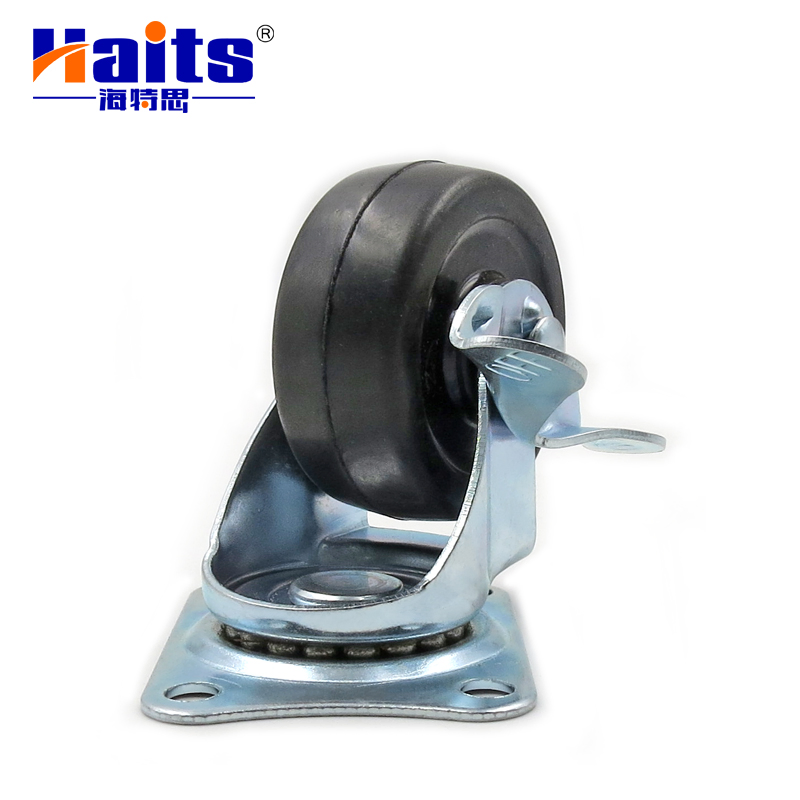Furniture Hardware Product Plate Mount Casters with Brakes China Wholesale Manufacturer