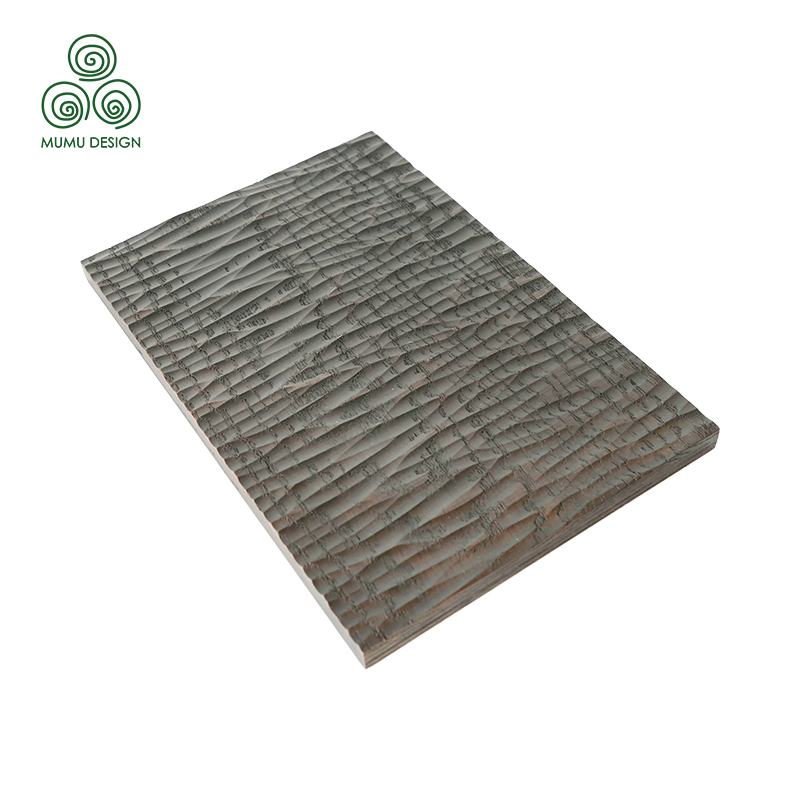 Handmade 3D Sculpted Solid Wood Acoustic Building Material Wall Panels