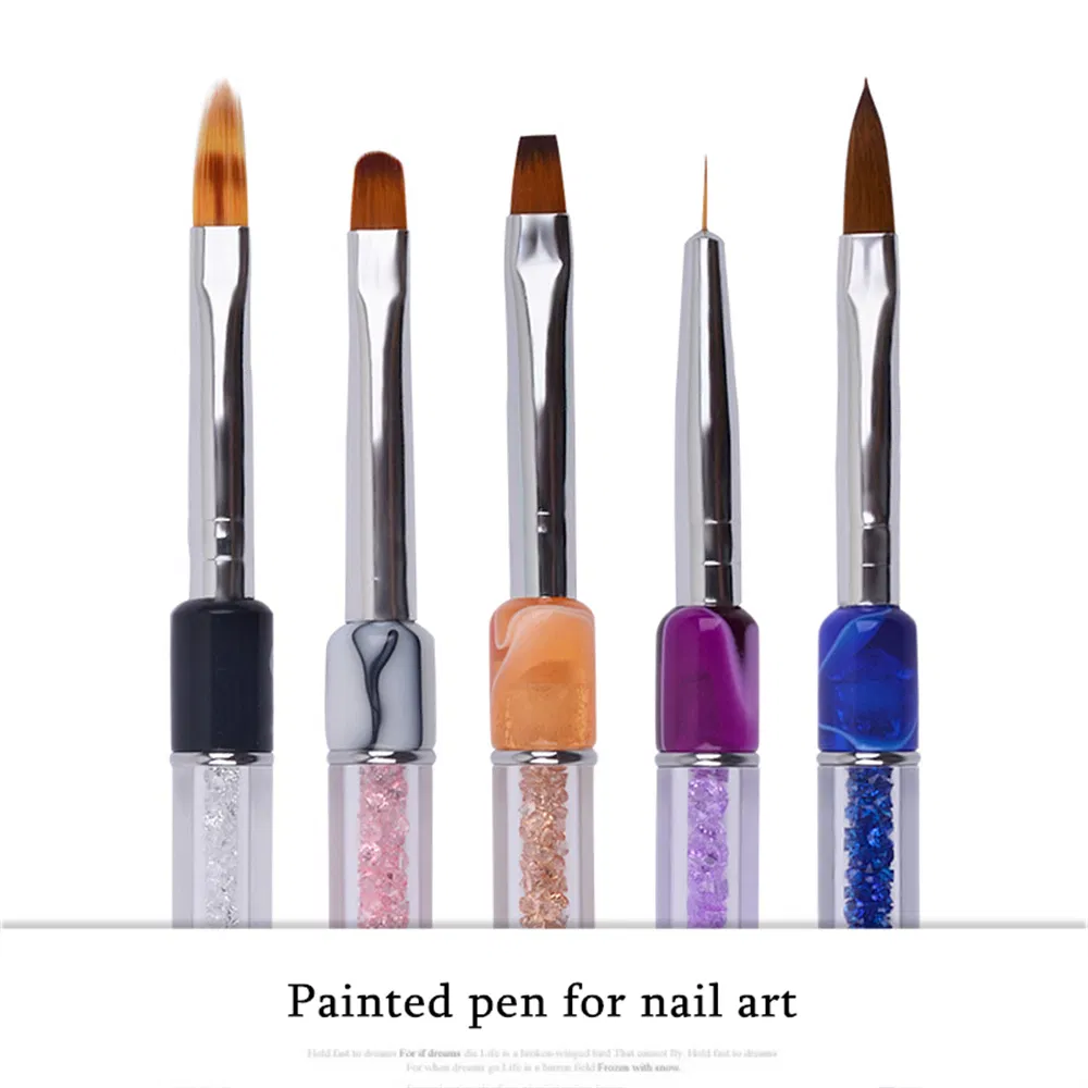 Hot Sale Different Sizes 100% Pure Kolinsky Acrylic Brush for Manicure Gel Brush for Nail Art Brush Nail Pen