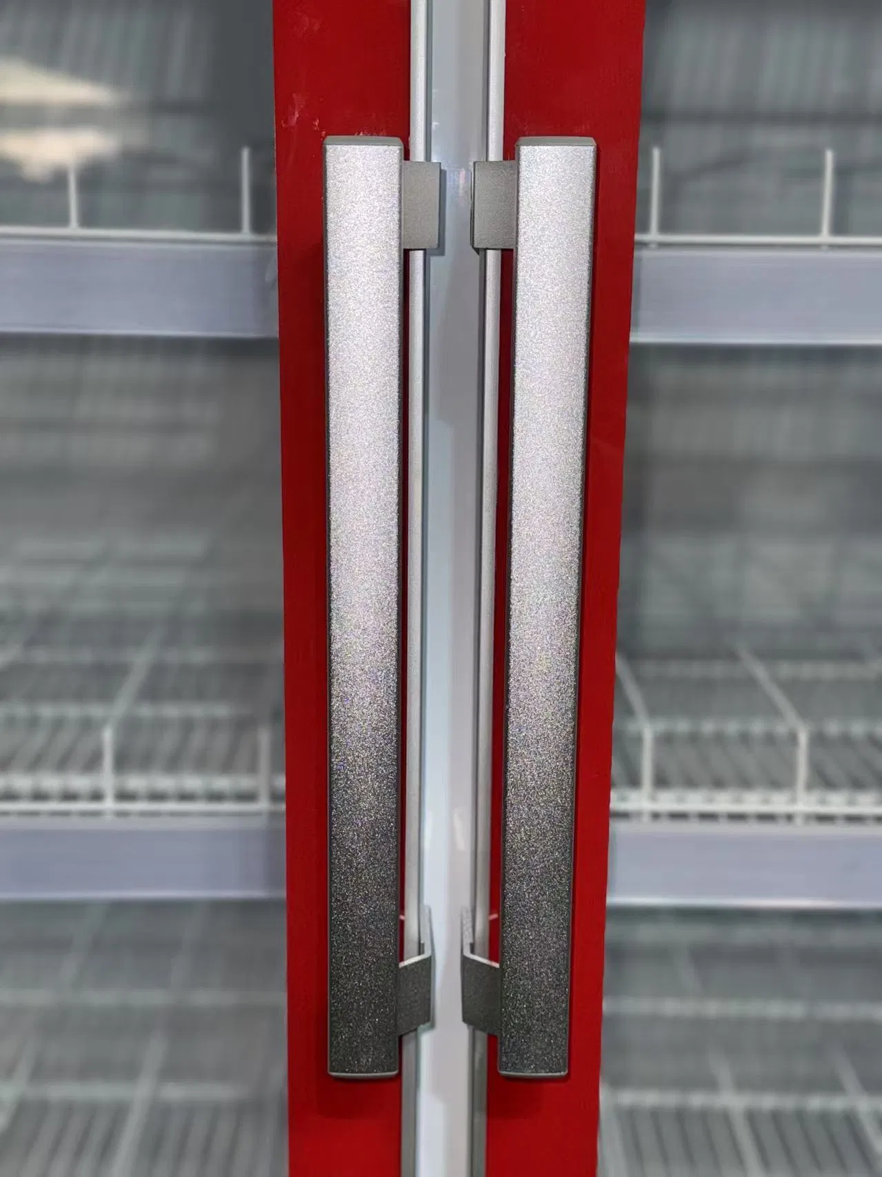 Two Door Full Lenhth Glass Door Beverage Cooler with Fan Cooling System