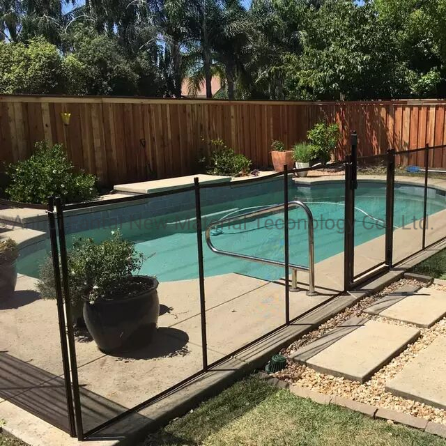 Removable Child Safety Swimming Pool Fence Easy DIY Installation 4FT. High Inground Pool Mesh Fence