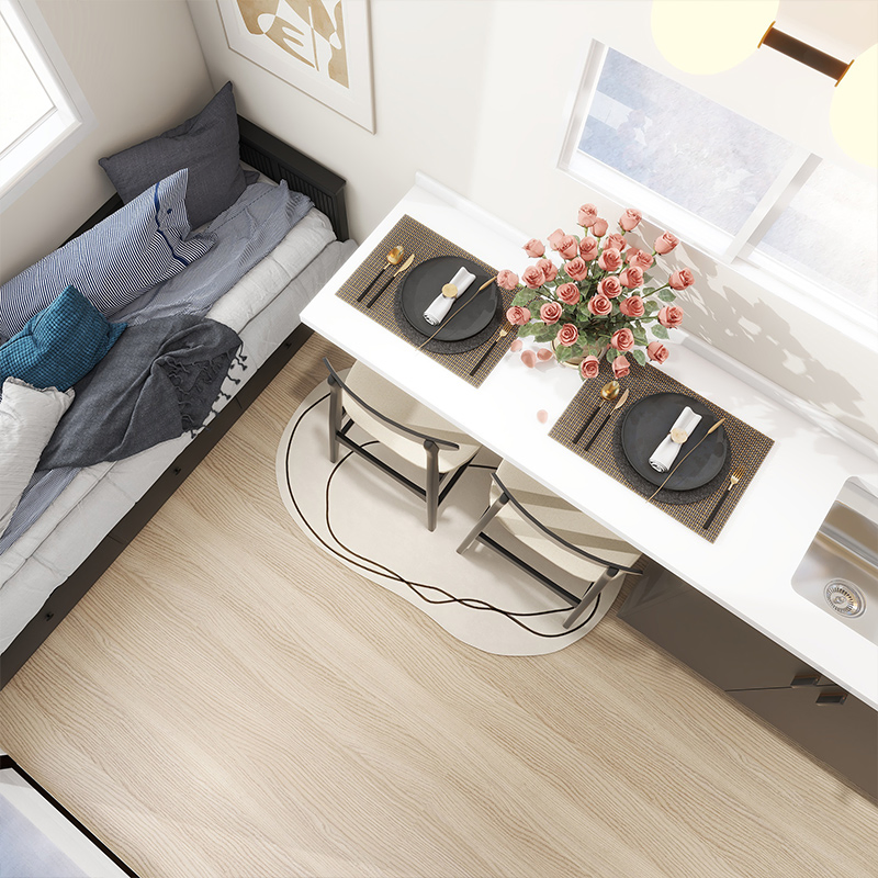 Prefabricated Homes Luxury Prefab Tiny House on Wheels with Solar Panel