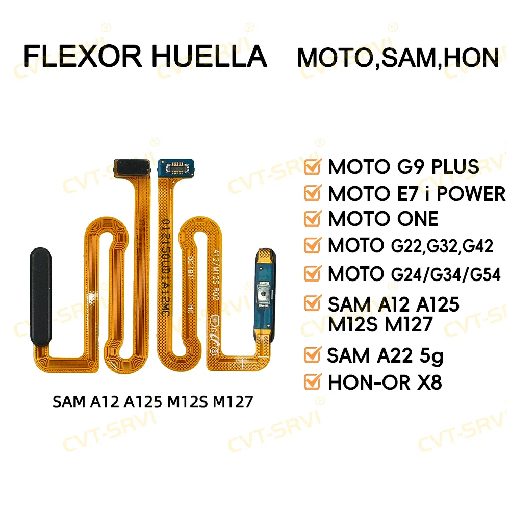 Шлейф сканера отпечатка пальца для Samsung A12, A125, A12s, A127, Moto G32, G42, G54