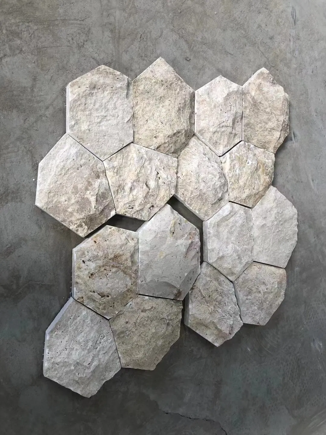 Beige Travertine Outdoor Facade Stone Split Surface Exterior Wall Travertine Price