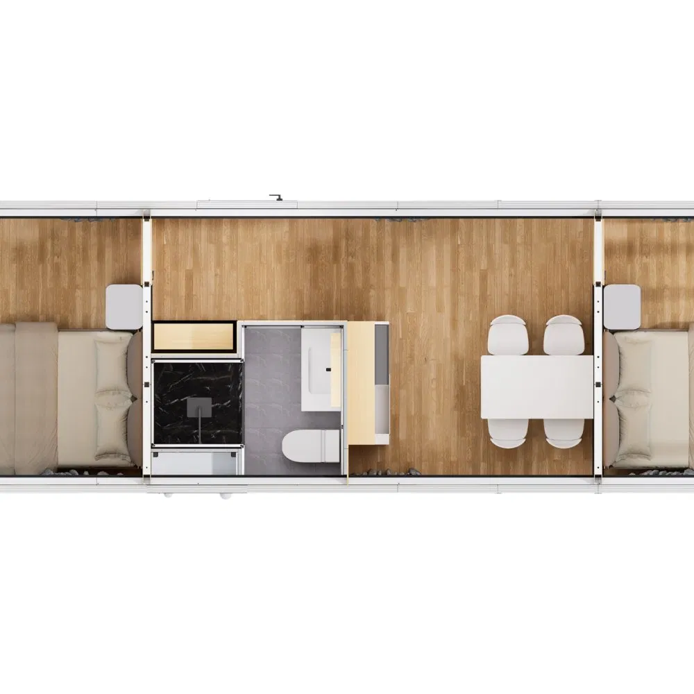 Stylish Tiny House for Vacation Communities with Smart Home Features and Modern Aesthetics