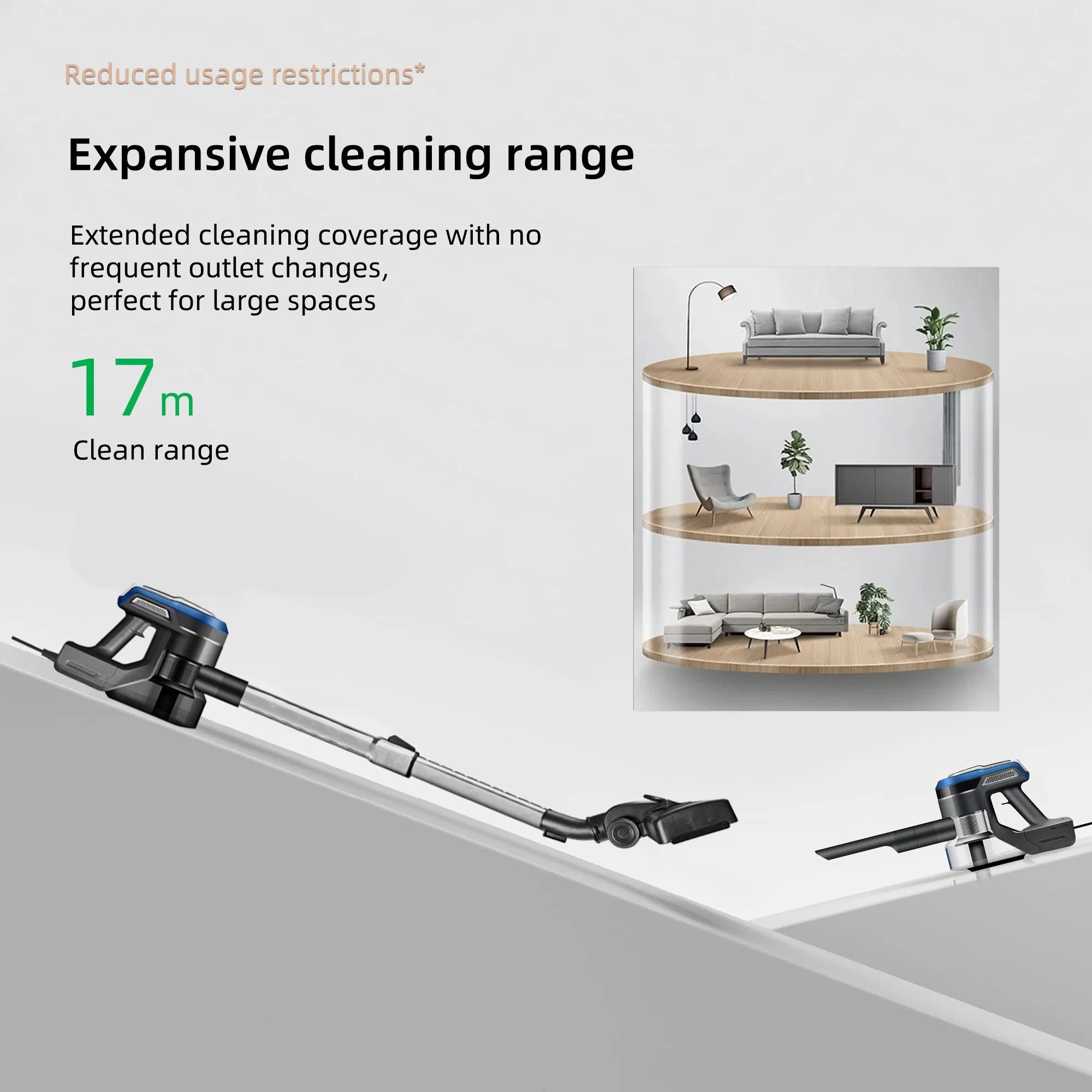 Turbo-Powered 600W Corded Vacuum Cleaner – 900ml Large Dust Cup