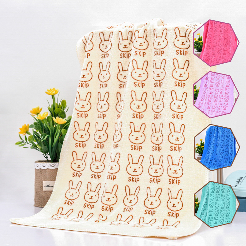 Wholesale Weft Brushed Bathroom Shower Towel Printed Face Hand Bath Towel