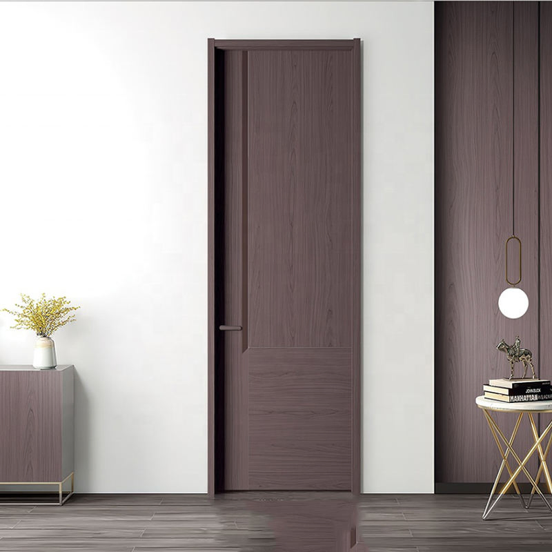 Modern Interior Wooden Door High Quality Solid Wood Interior Bedroom/Hotel Room Door with Finished Surface