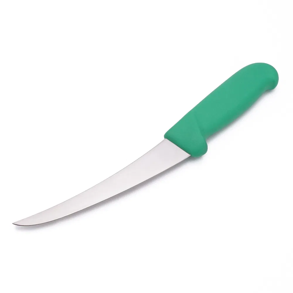 Colored Curved Narrow Blade Fibrox Handle Butcher Boning Knife