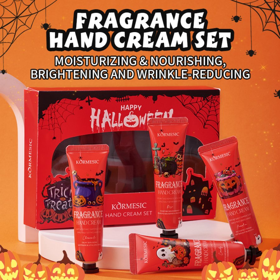 Mini and Natural Hands Soft Lotion Halloween Fragrance Hand Cream Christmas Hand Cream Moisturizing Hand Cream Whitening Halloween Hand Cream Set for Gift
