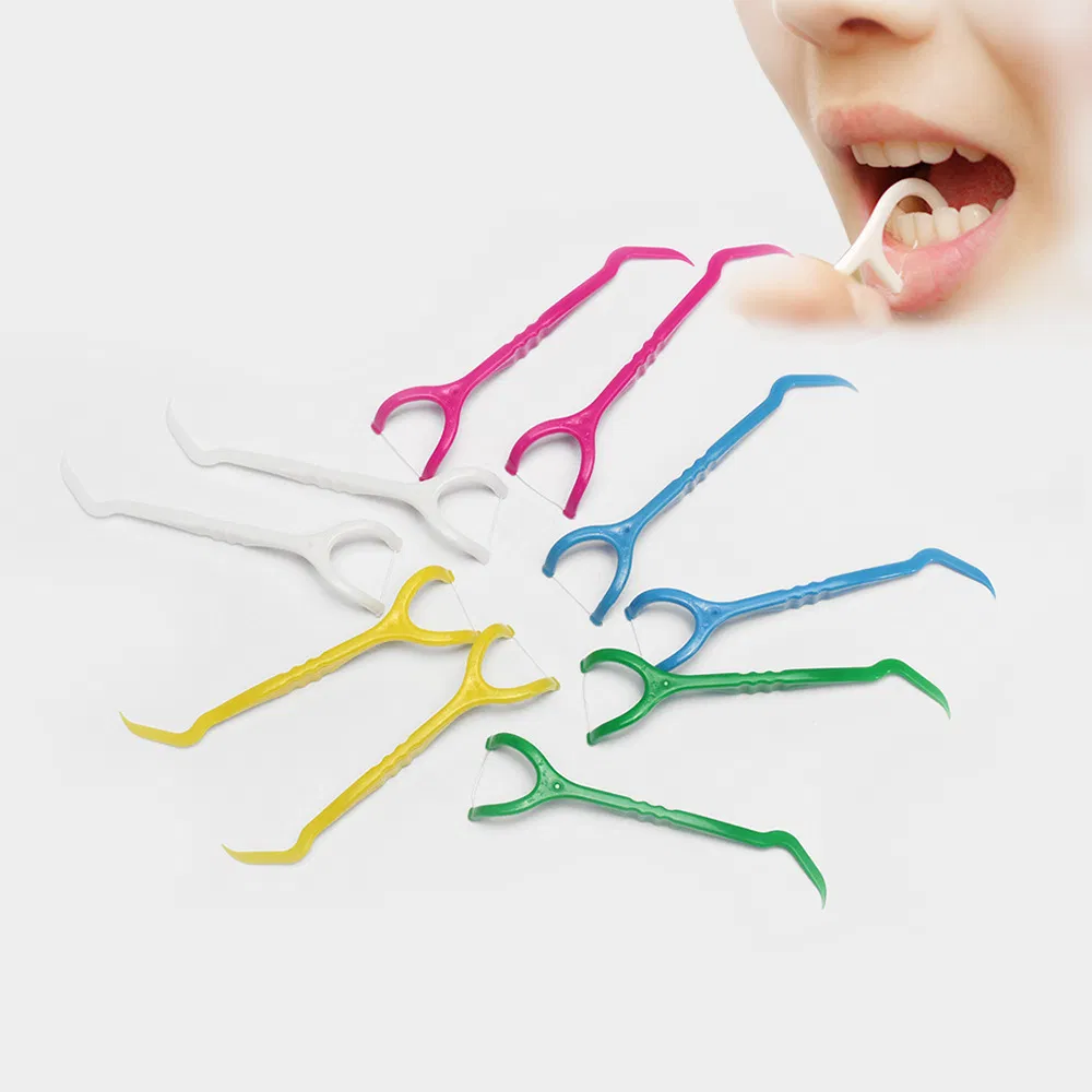 OEM Logo Toothpick Storage Portable Oral Care Dental Floss Picks Packing Container Plastic Box Dental Floss