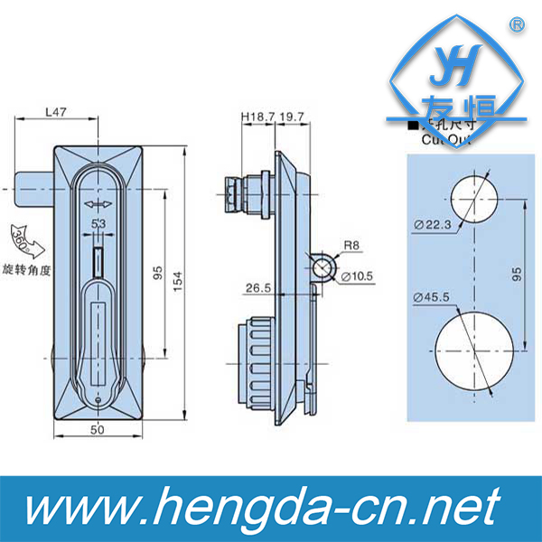 High Quality Electrical Control Panel Cabinet Latch Lock (YH9603)