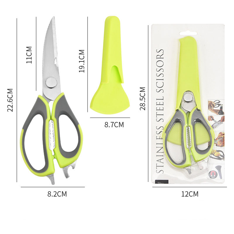 Hot Selling Stainless Steel Refrigerator Household Multifunctional Kitchen Scissors